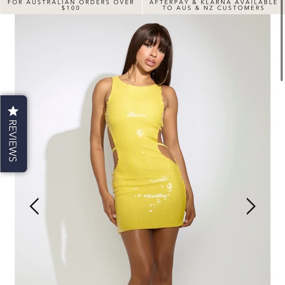 COPY - NWT - Sonya Mini Dress in Yellow